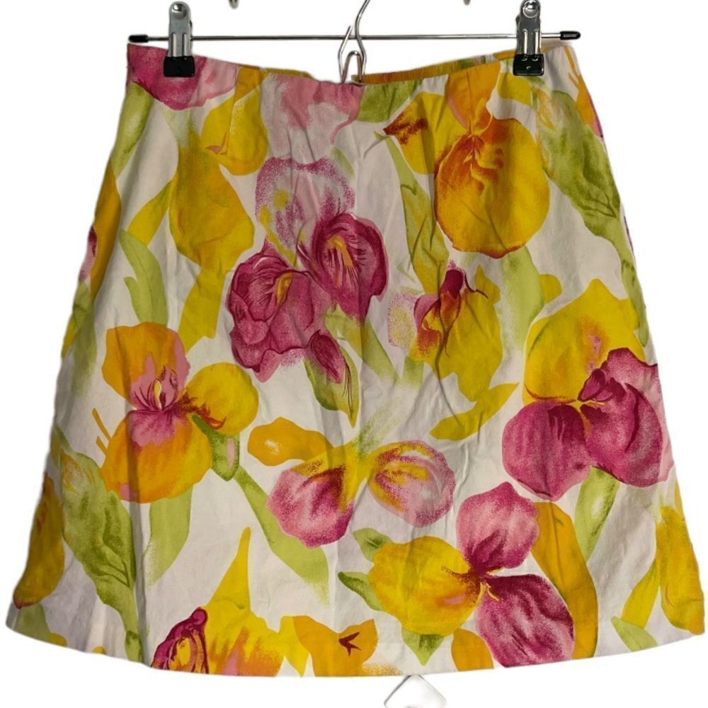 Evan Picone Floral Mini Skirt.Size 8 - Picture 2 of 8